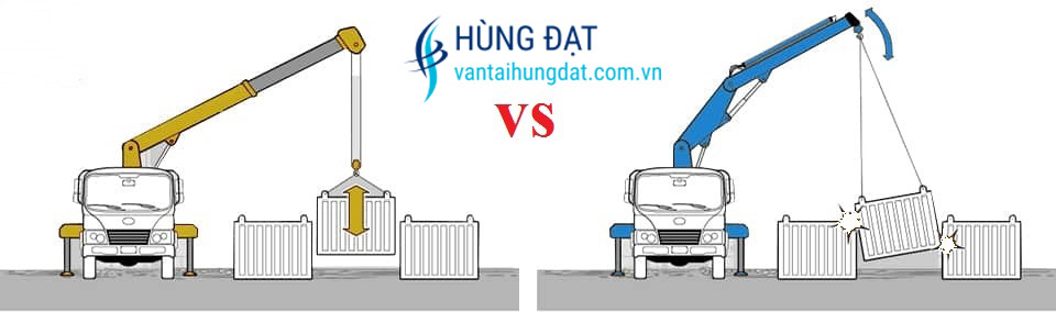 Cẩu thước ống lồng và cẩu gấp khúc của xe tự hành khác nhau như thế nào?